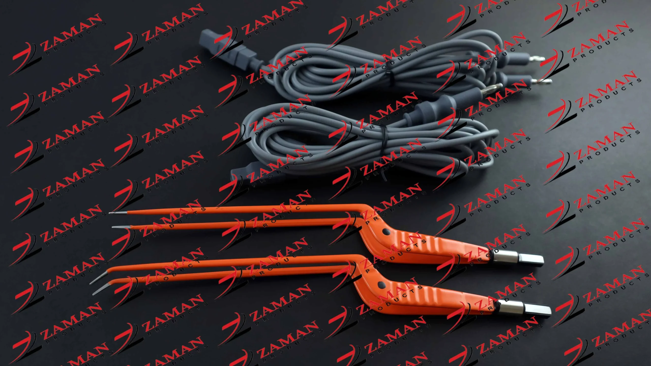 European Bayonet Non Stick Bipolar Forceps & Cables (2 pcs + 2 Cords Set ) By Zaman Products - Image 2