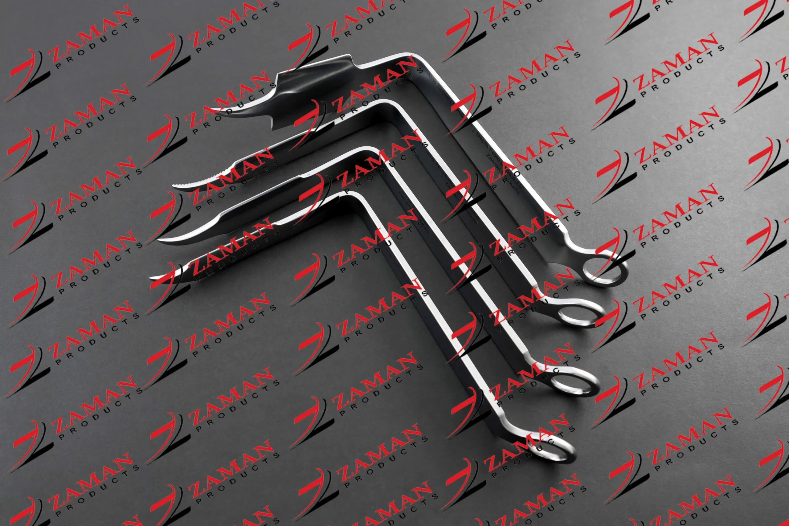 Bent Hohmann Knee Retractors Hip Arthroplasty Set Of 4 PCs Orthopedic By Zaman Products - Image 2