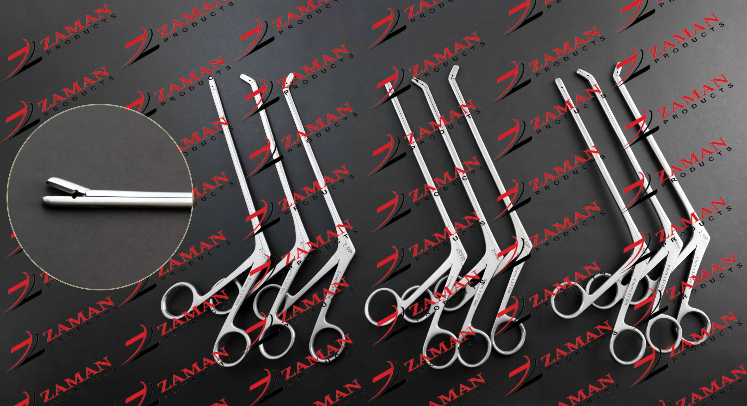 Laminectomy Intervertebral Disc Rongeur 9 PCs Set Up,Down,Straight 2,3,4mm 18 cm