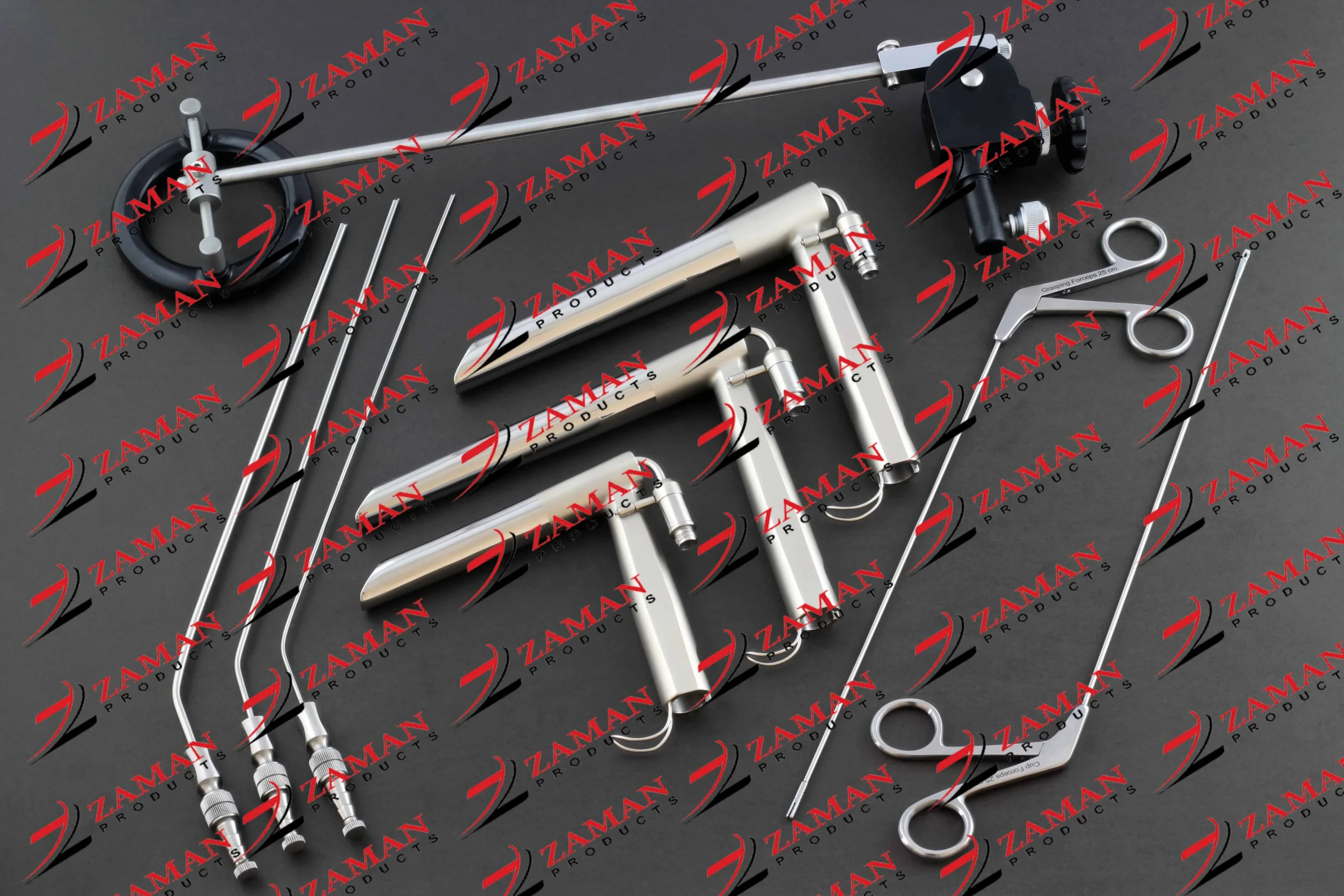 Fiber Optic Operating Laryngoscope Rigid direct 9 PCs set With Box By Zaman Products