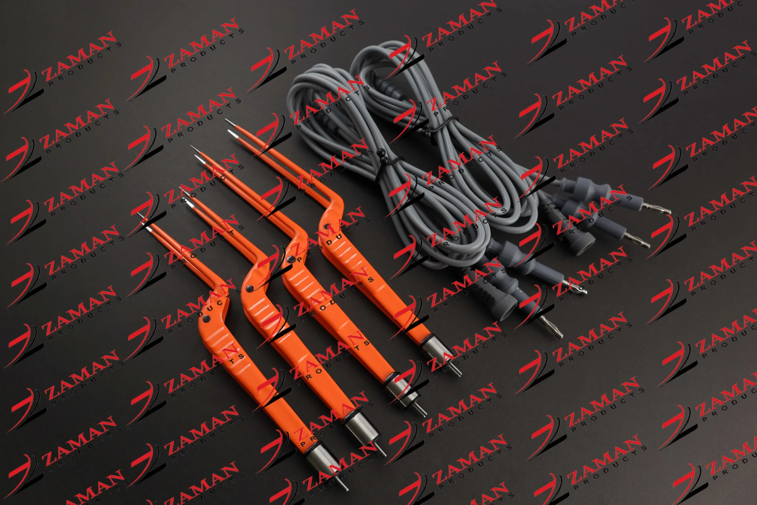 American Bayonet Non Stick Bipolar Forceps & Cables (4 pcs + 2 Cords Set ) - Image 4