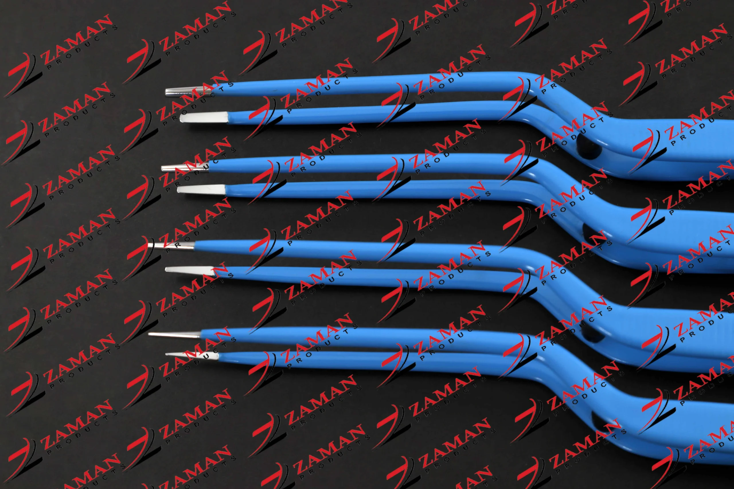 American Bipolar Bayonet Forceps 0.5,1,1.5,2 mm ( 4 pcs + 2 Cords Set ) 16 CM - Image 4