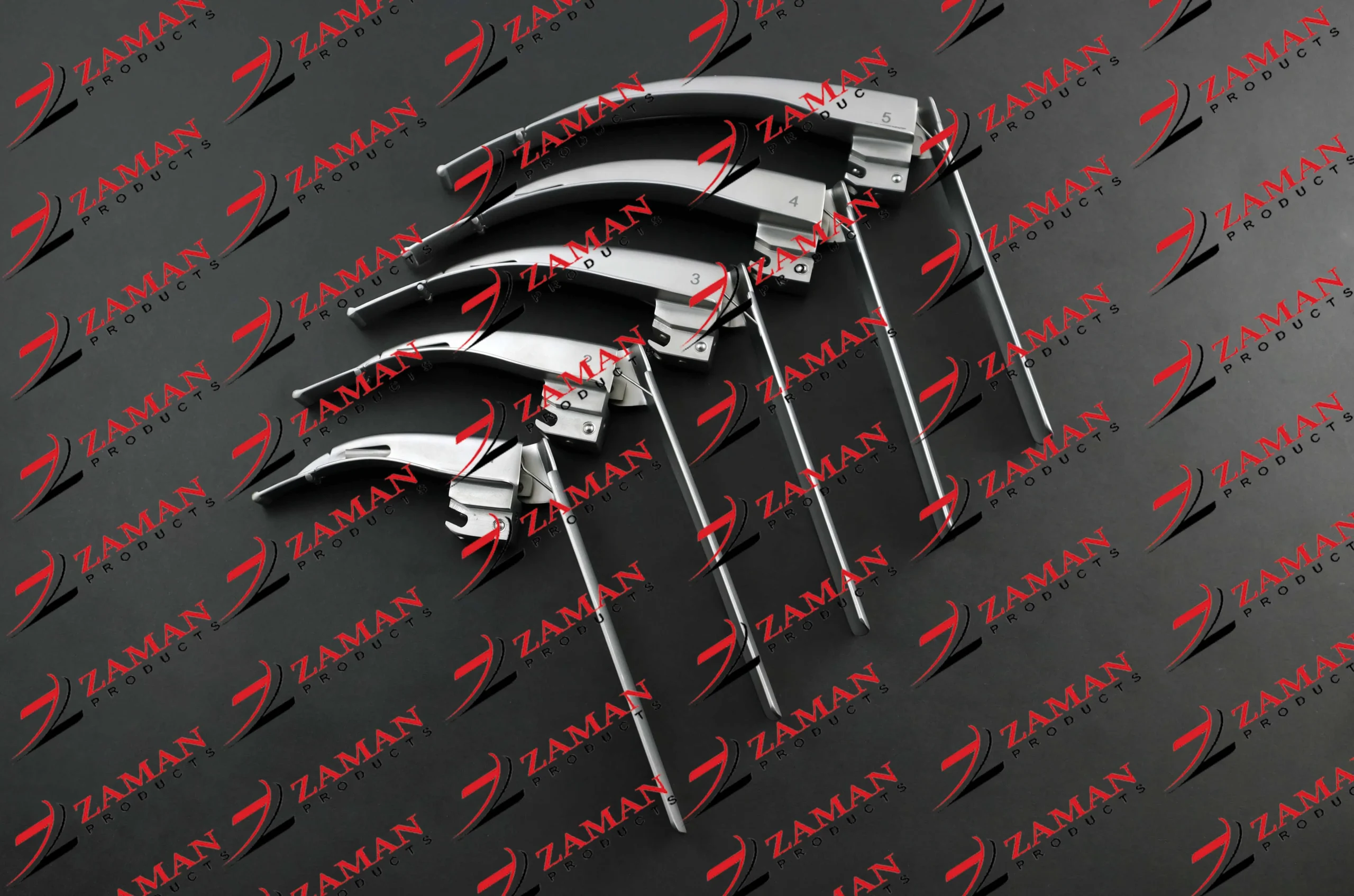 GERMAN-MCCOY FLEXI-TIP FIBEROPTIC LED Laryngoscope SET- MAC # 1 & 2 & 3 & 4 & 5 + HANDLE - Image 4