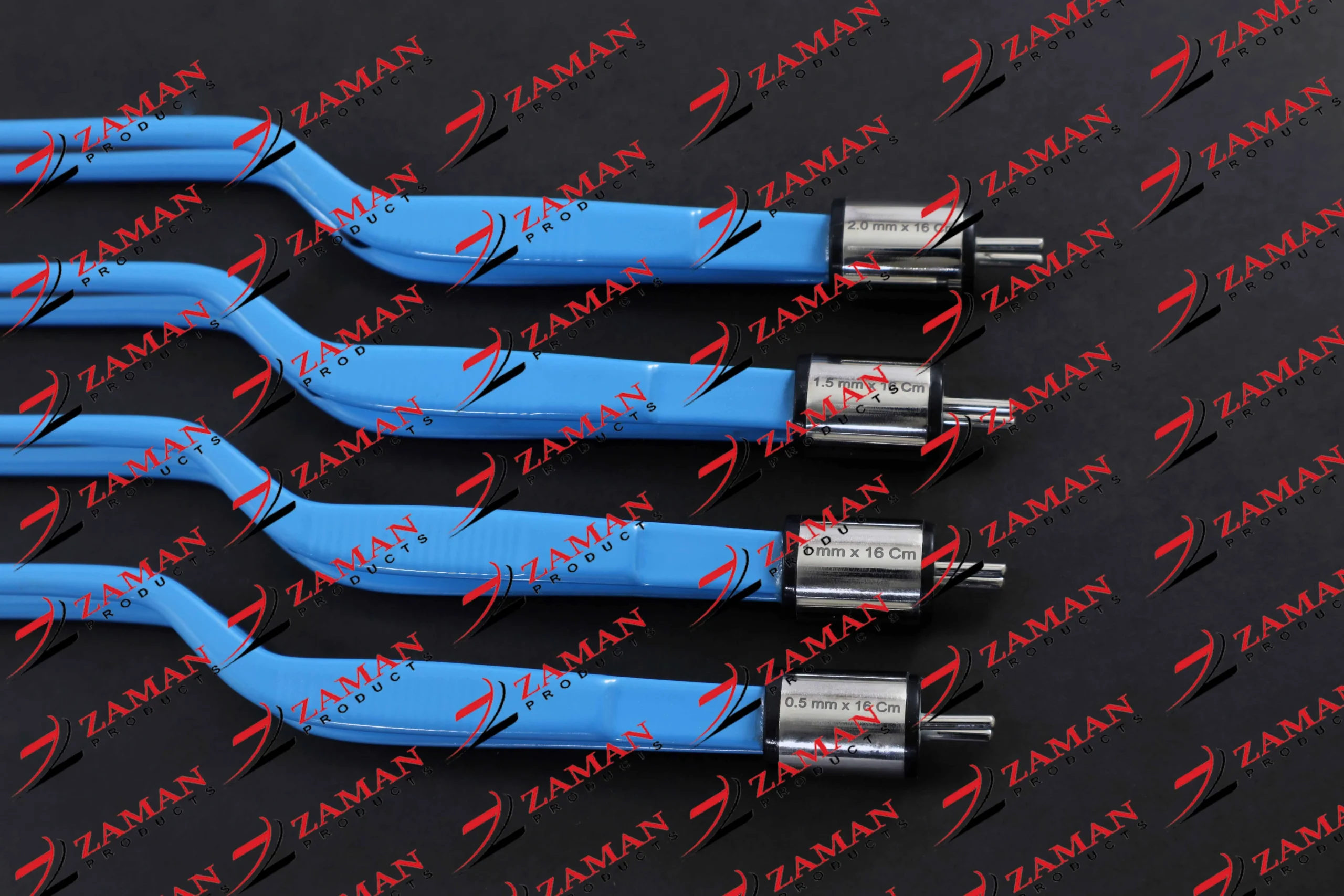 American Bipolar Bayonet Forceps 0.5,1,1.5,2 mm ( 4 pcs + 2 Cords Set ) 16 CM - Image 6