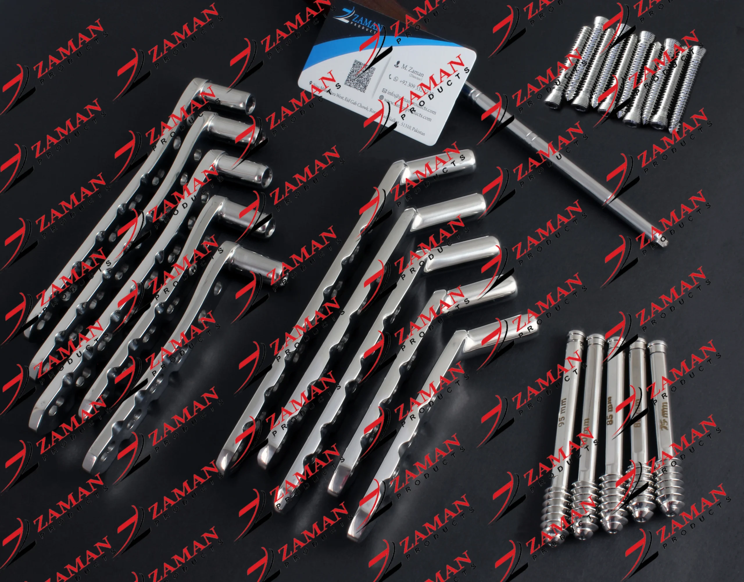 DCS 95° + DHS 135° locked plates + DHS Screws of 12.5mm + 5.0mm Locking Screws