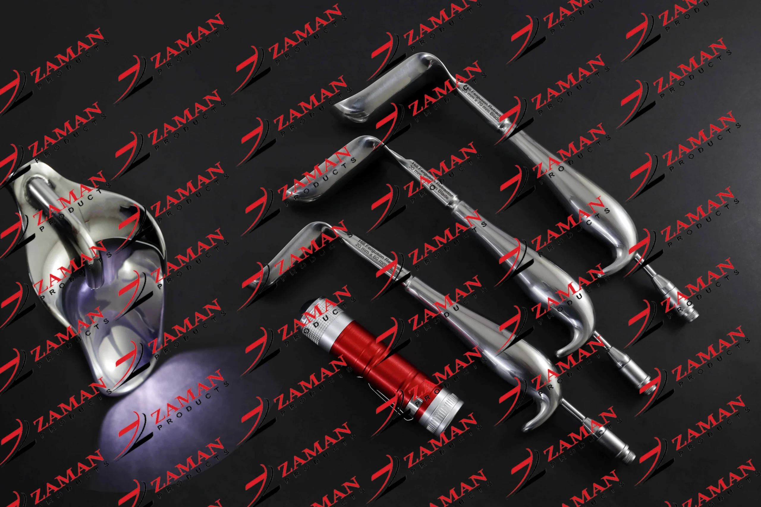 Hill Ferguson Rectal Retractor Fiber Optic 3 PCs Set S,M,L Surgical Instruments