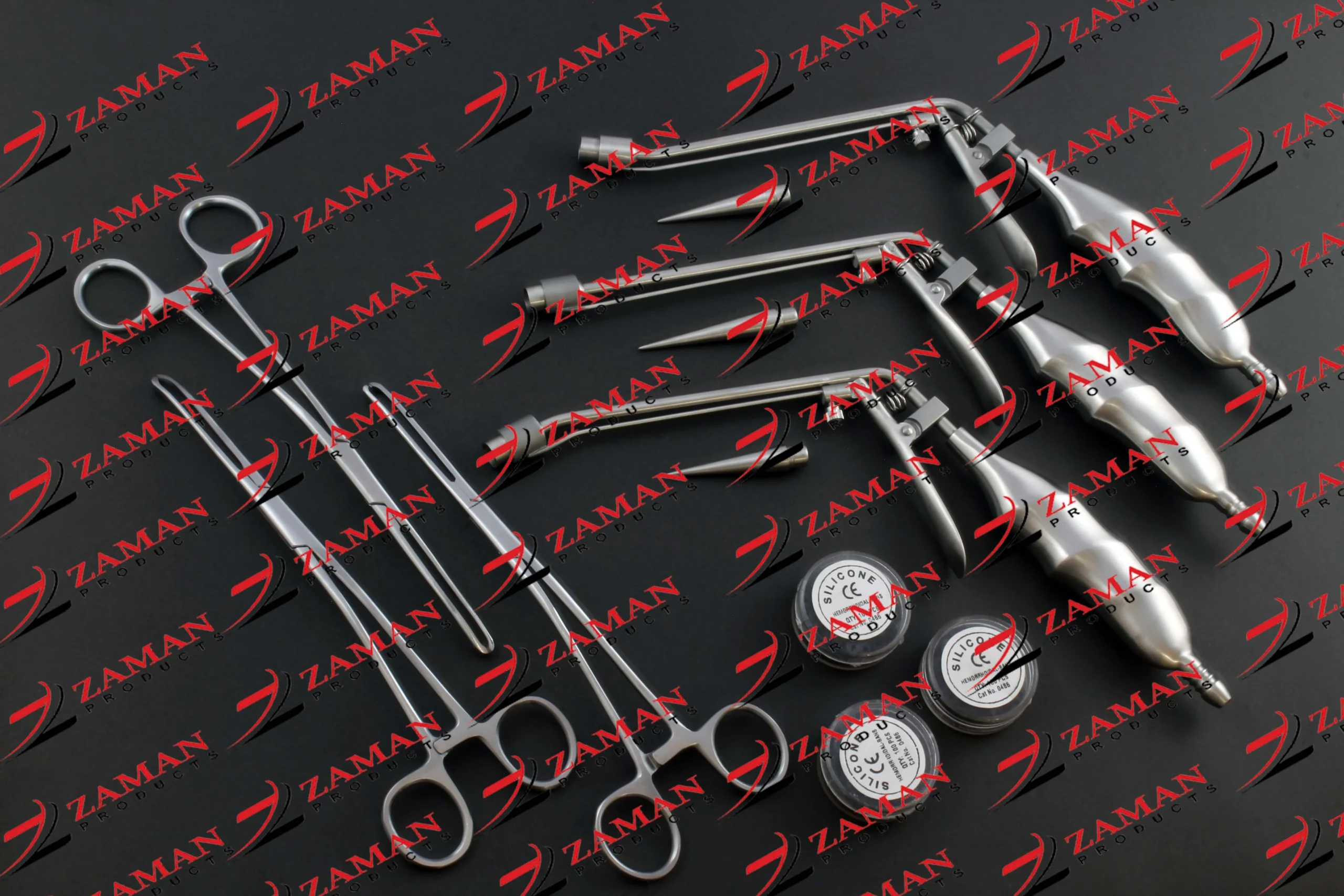 Hemorrhoidal Suction Ligators Straight,UP,Down Forceps Cone Latex O Rings 306 PCs