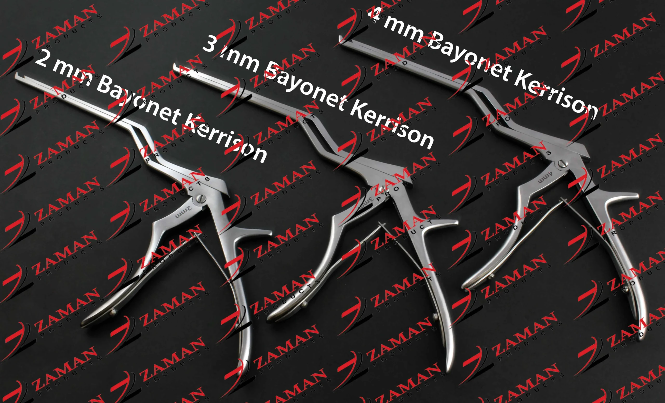 Spurling Kerrison Bayonet Rongeur 45 Degree 2mm,3mm,4mm up 9'' By Zaman Products