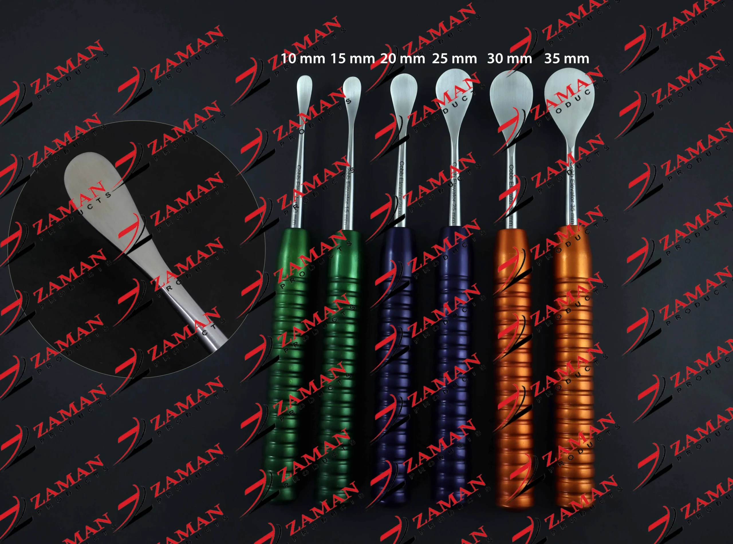 Cobb Spinal Elevator 6 PCs Set Colored Orthopedic Surgical Instruments