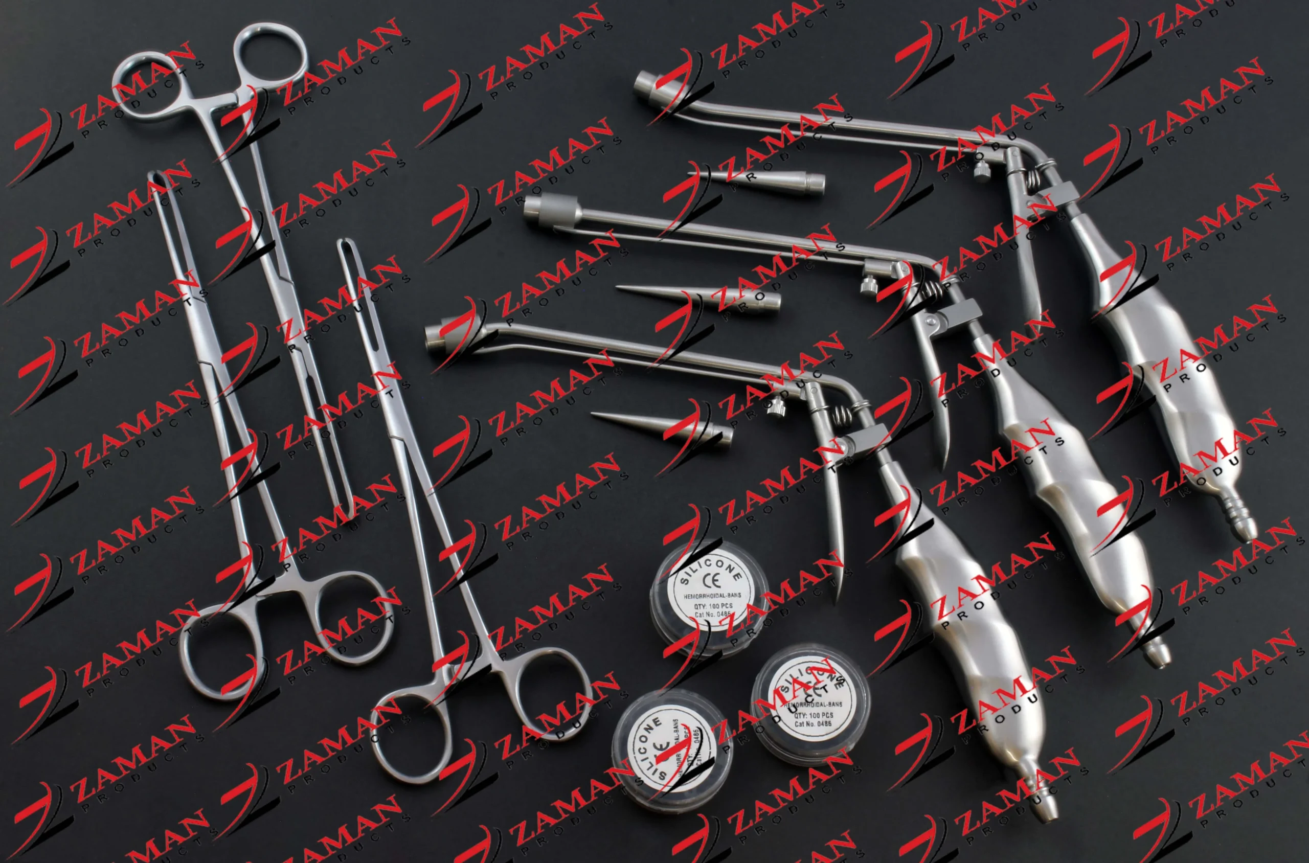 Hemorrhoidal Suction Ligators Straight,UP,Down Forceps Cone Latex O Rings 306 PCs - Image 4