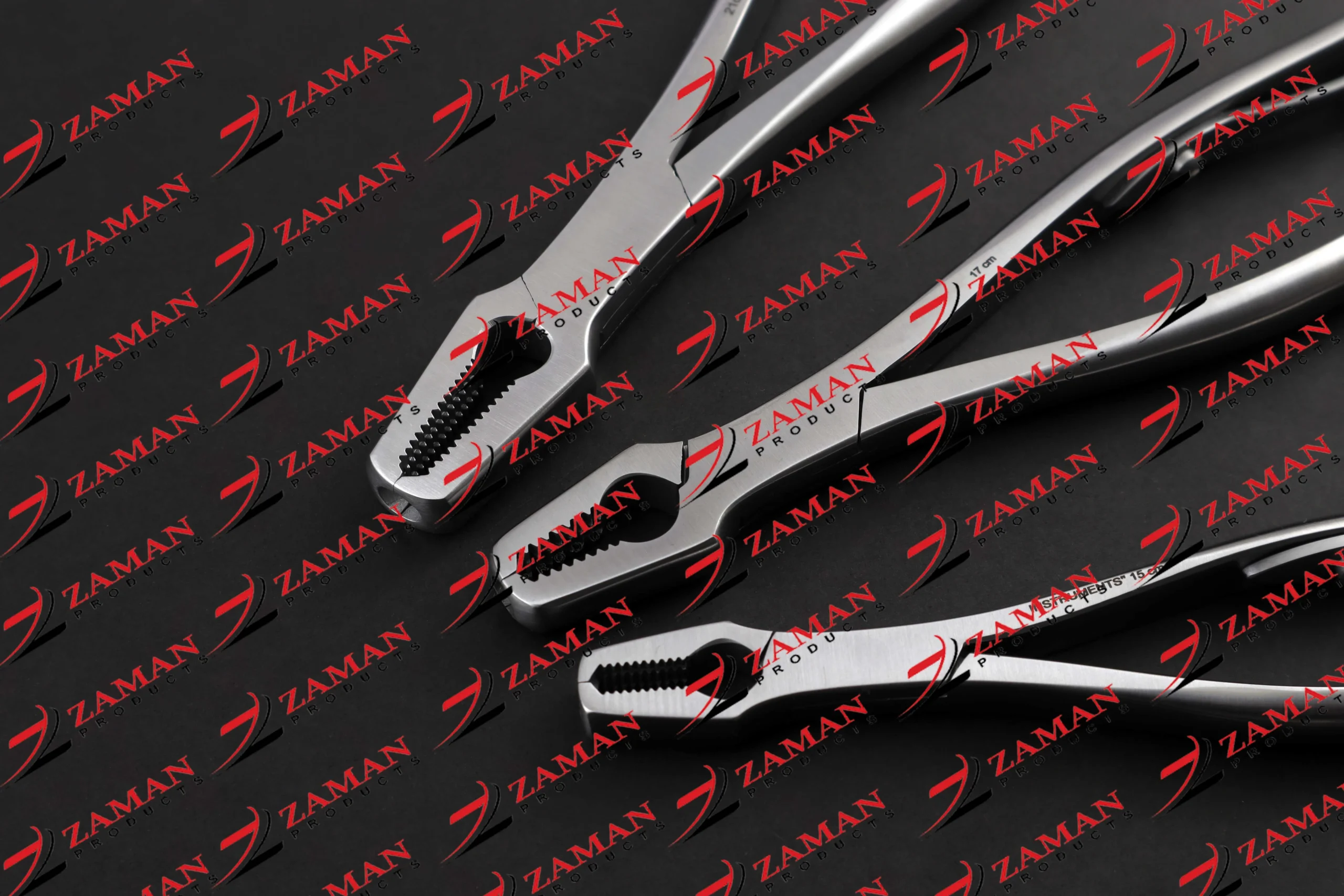 Kern Bone Holding Forceps 15,17,21 Cm 3 PCs Set With Ratchet Bar Orthopedic Instruments - Image 3